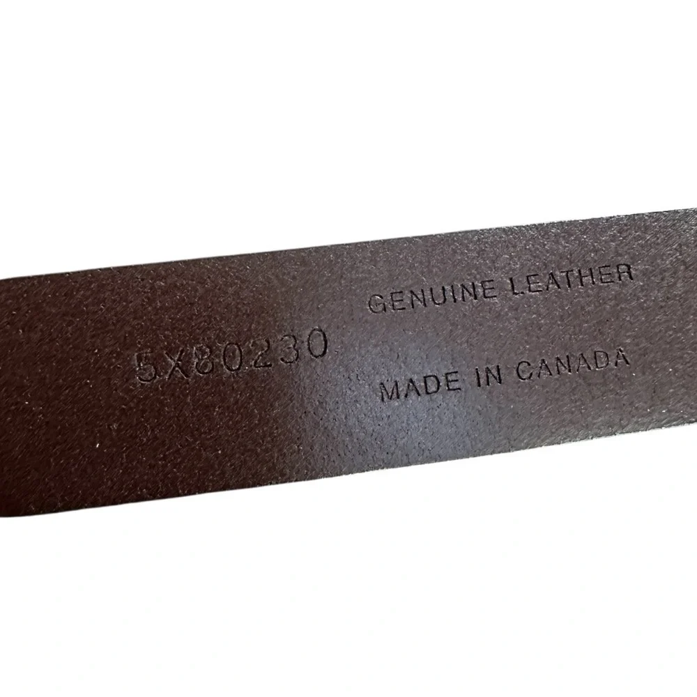 L.L. Bean Men's Brown Genuine Leather Belt, Large
